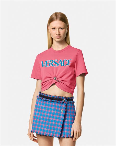 versace safety pin logo t shirt